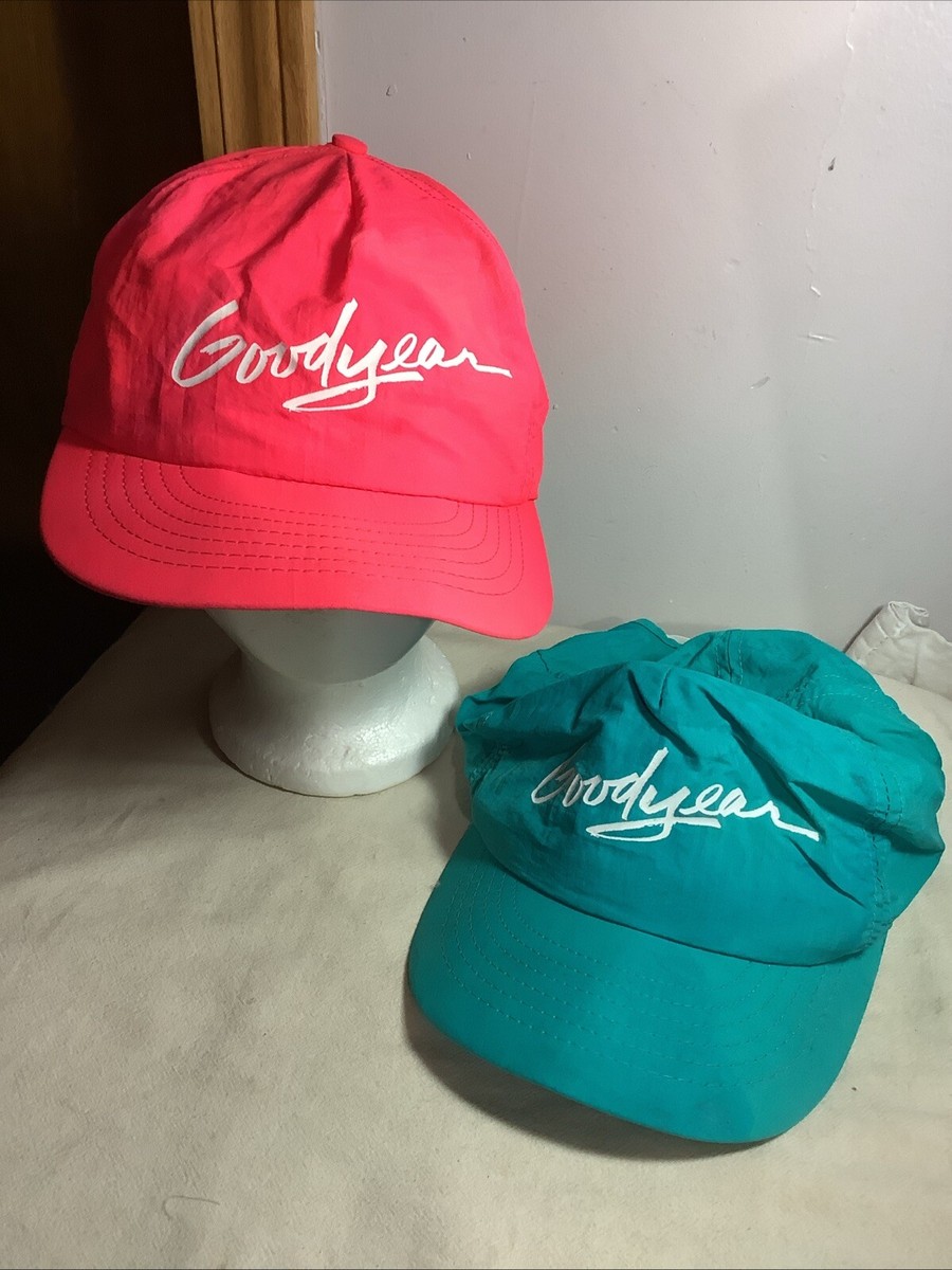 VINTAGE 90s GOODYEAR CAP USA製 Vintage Goodyear Good Year Hat Cap 2 Stripe Snapback Trucker Mesh
