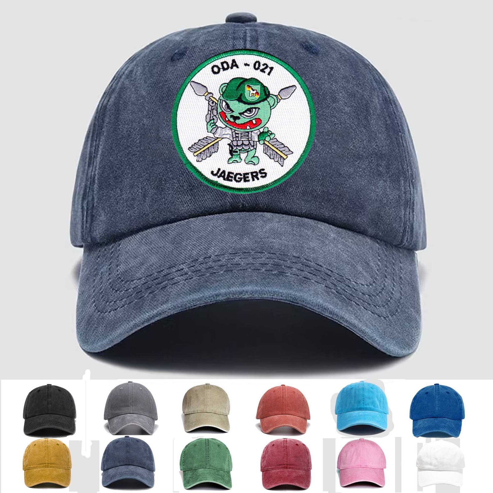 Custom Personalization Embroidered Hat ODA-021-Jaegers, Veteran Cap, Trucker Hat