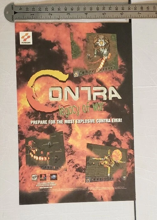Videojuego Contra Legacy Of War anuncio impreso RARO Foto 2 de 2
