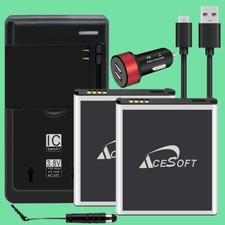 Long Life 2 x 3700mAh Battery 6 Accessory For Samsung Galaxy K Zoom C1158 C1115