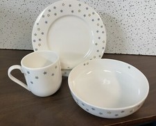 Vera Wang Baby Blue By Wedgewood - 3 Pc Set - Dinner Plate, Mug Bowl