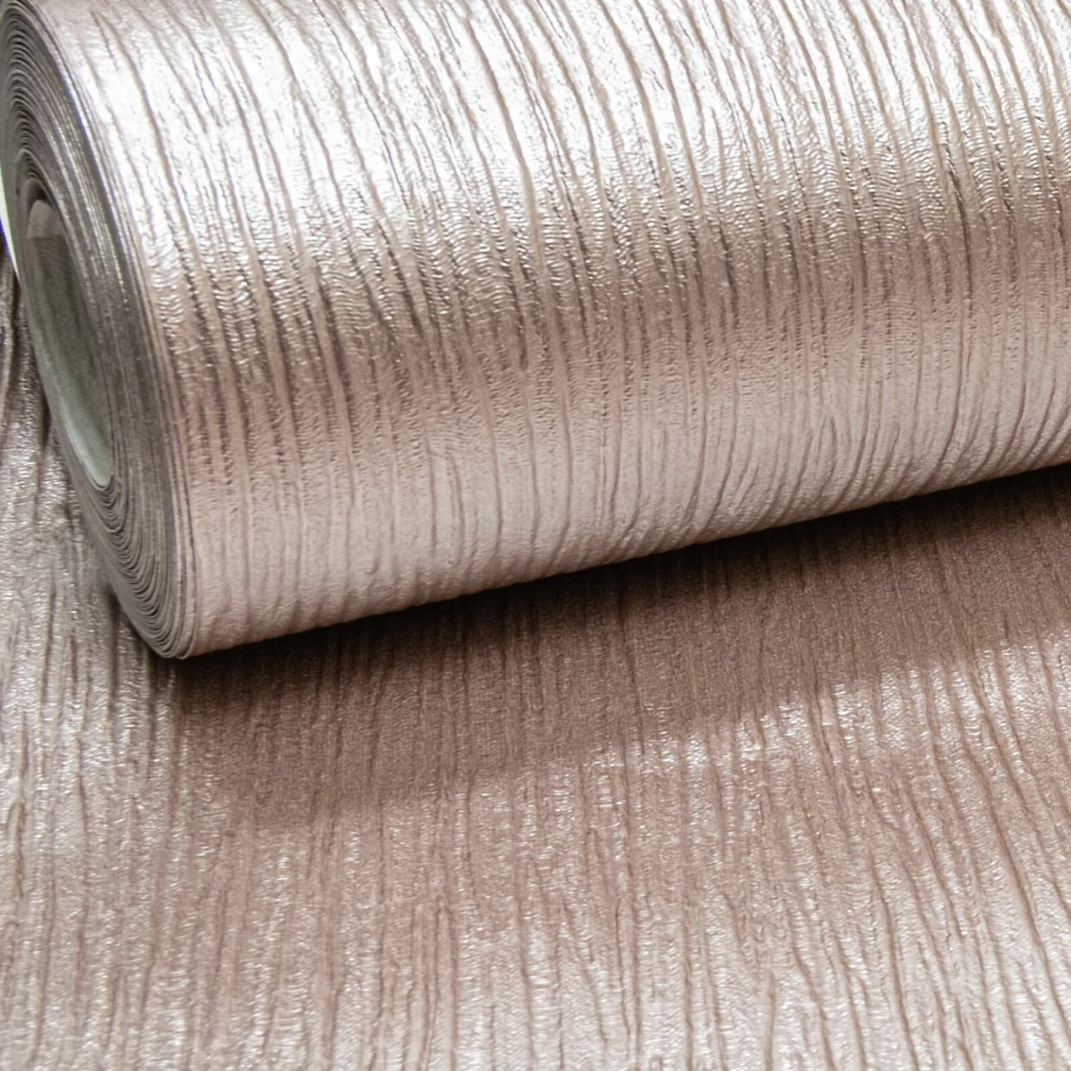 Papel pintado Cassiel liso texturizado metálico oro rosa brillo sin brillo