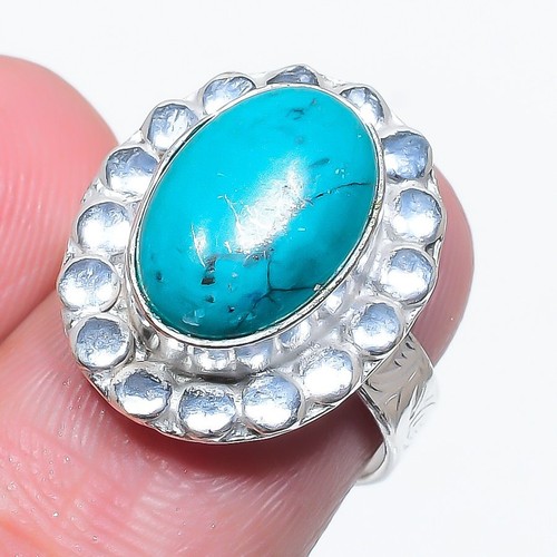Handmade Santa Rosa Turquoise Earrings In 925 Sterling Silver - 1.85 Inch Drop Dangle Earrings 9 thumbnail image