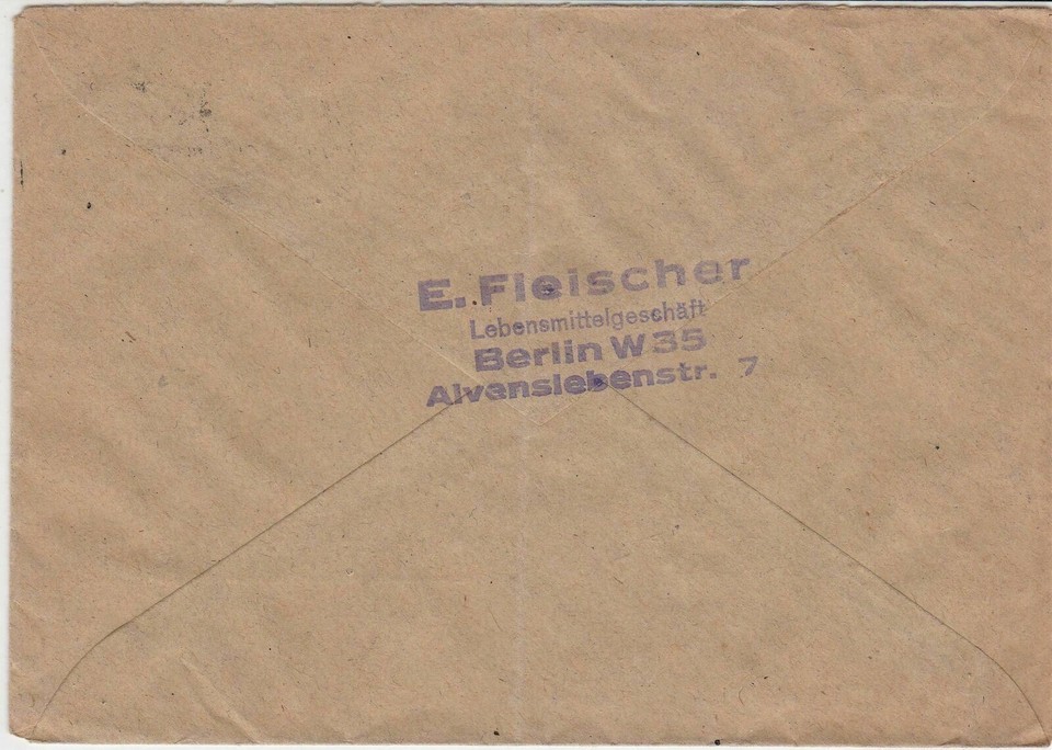 Germany 1949 Berlin Overprint Berlin SW Cancel Slogan Two Stamps Cover ...