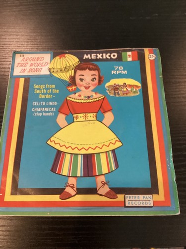 1959 Mexiko Peter Pan Schallplatten 78 U/min um die Welt in Gesang - Bild 3 von 7
