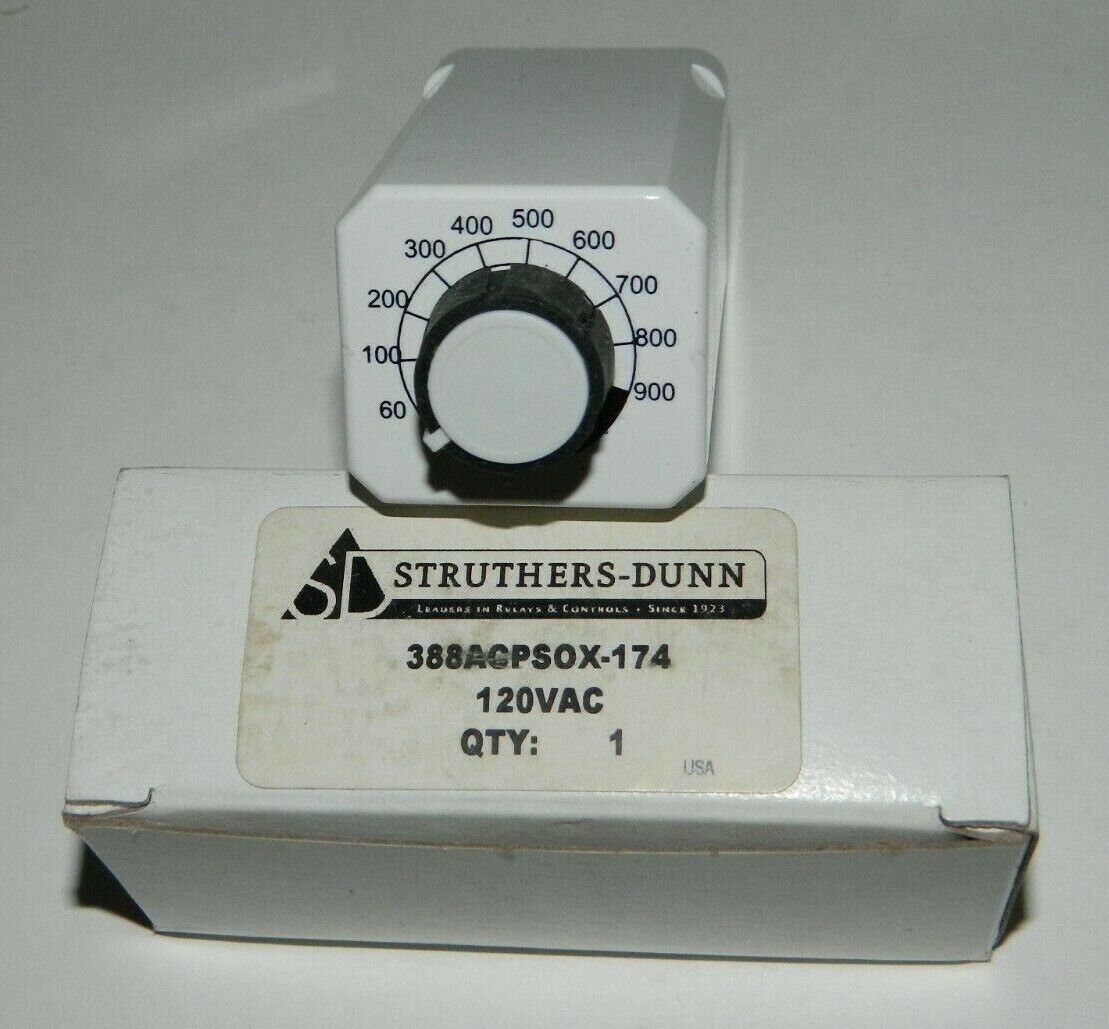 NEW STRUTHERS-DUNN 388ACPSOX-174 Super-cheap TIME RELAY New color DELAY 60-900 120VAC