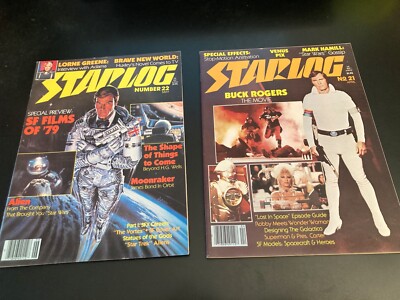 Lot of *10* 1970s STARLOG Magazines! #8,13,14,19,20,21,22 + FUTURE