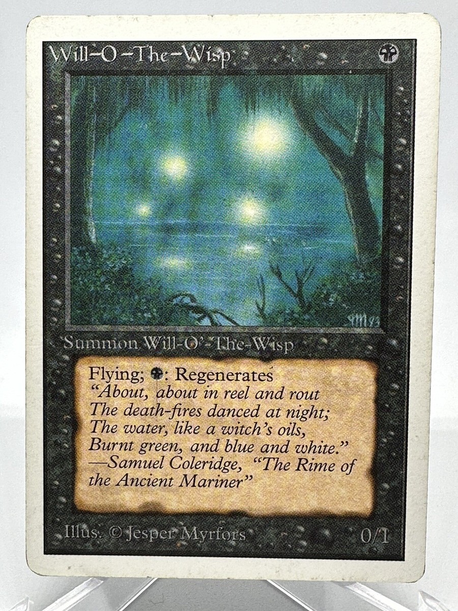 will the wise mtg card Magic Gathering - Will-o39;-The-Wisp where X is one plus the number of opponents who investigated this way MTG- Will-O'-The-Wisp, Unlimited HP Black