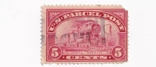 STAMP US SCOTT Q5 "Mail Train" 5 CENT  1912 US PARCEL POST USED FAULT - F