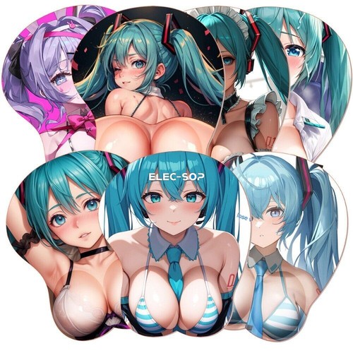 OPPAI Mousepad Hatsune Mikut Sexy Boob OPPAI Handballenauflage 3D Mauspad Anime Geschenk