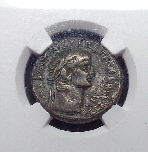 (AD 45-46) Roman Egypt - BI Tetradrachm of Claudius and Messalina, NGC ChVF.