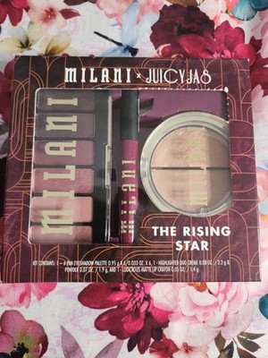 MILANI x JUICY JAS The Rising Star Eyeshadow Palette-Highlighter Duo-Lip Crayon