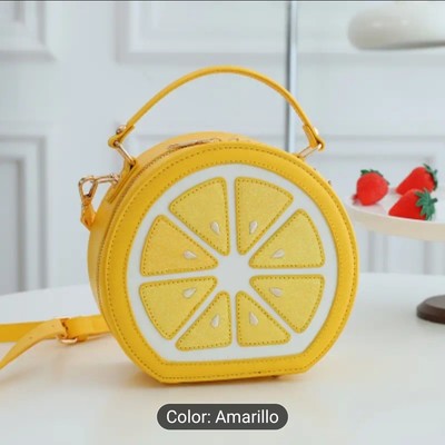 Bolsa de cruz para mujer con forma de limón de moda Y2K