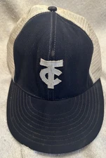 Vtg. Tell City High School IN Baseball Cap  Adjustable S-M Blue & White 1970s