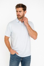 Footjoy FJ ProDry Golf Polo Shirt Mens XL White Blue Wave ZigZag Pattern Print