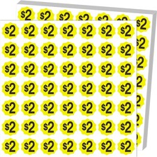 Garage Sale Stickers,Yard Price Stickers, 3/4 Inch, Fluorescent Yellow