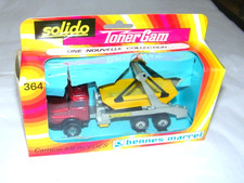 SOLIDO TRI DUMP TRUCK Bennes MARREL Camion MERCEDES 364 Toner Gam Red NEW