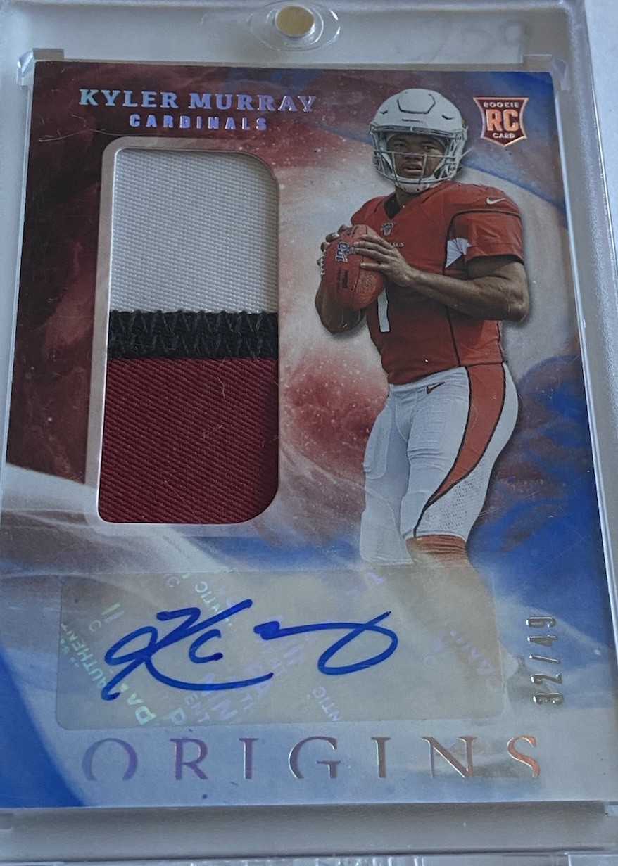 Kyler Murray Panini Origins #102 Jumbo Patch Autograph