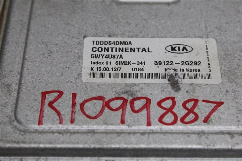 ECU ECM компьютер Kia Forte 2011 11 2012 12 391222G292 5WY4U87A 1099887 - Изображение 2 из 4