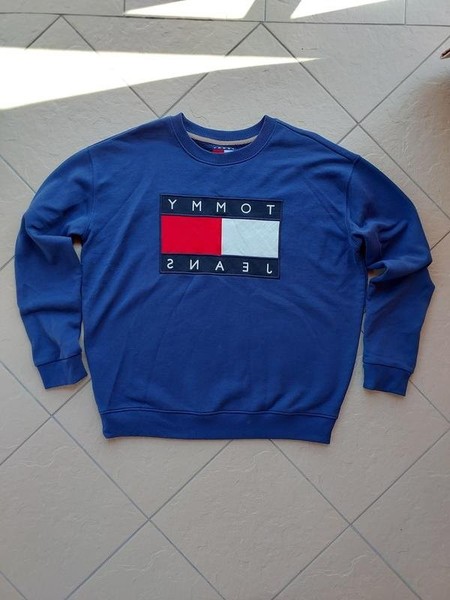 Men Tommy Jeans Sweater Navy Cotton 40 / L