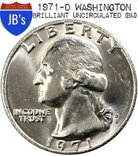 1971-D Washington Quarter 25c - BRILLIANT UNCIRCULATED (BU)