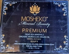 Mosheko Premium Dead Sea Mineral Mud Mask EDIFY Organic Moroccan Argan Oil 