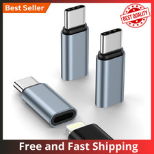 3 Pack Female to USB C Adapter Type C Male Converter Fast Charging Data Sync