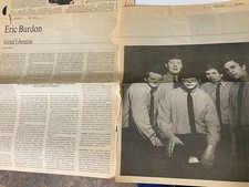 The Animals, Eric Burdon, 1991 Six Page Vintage Clipping