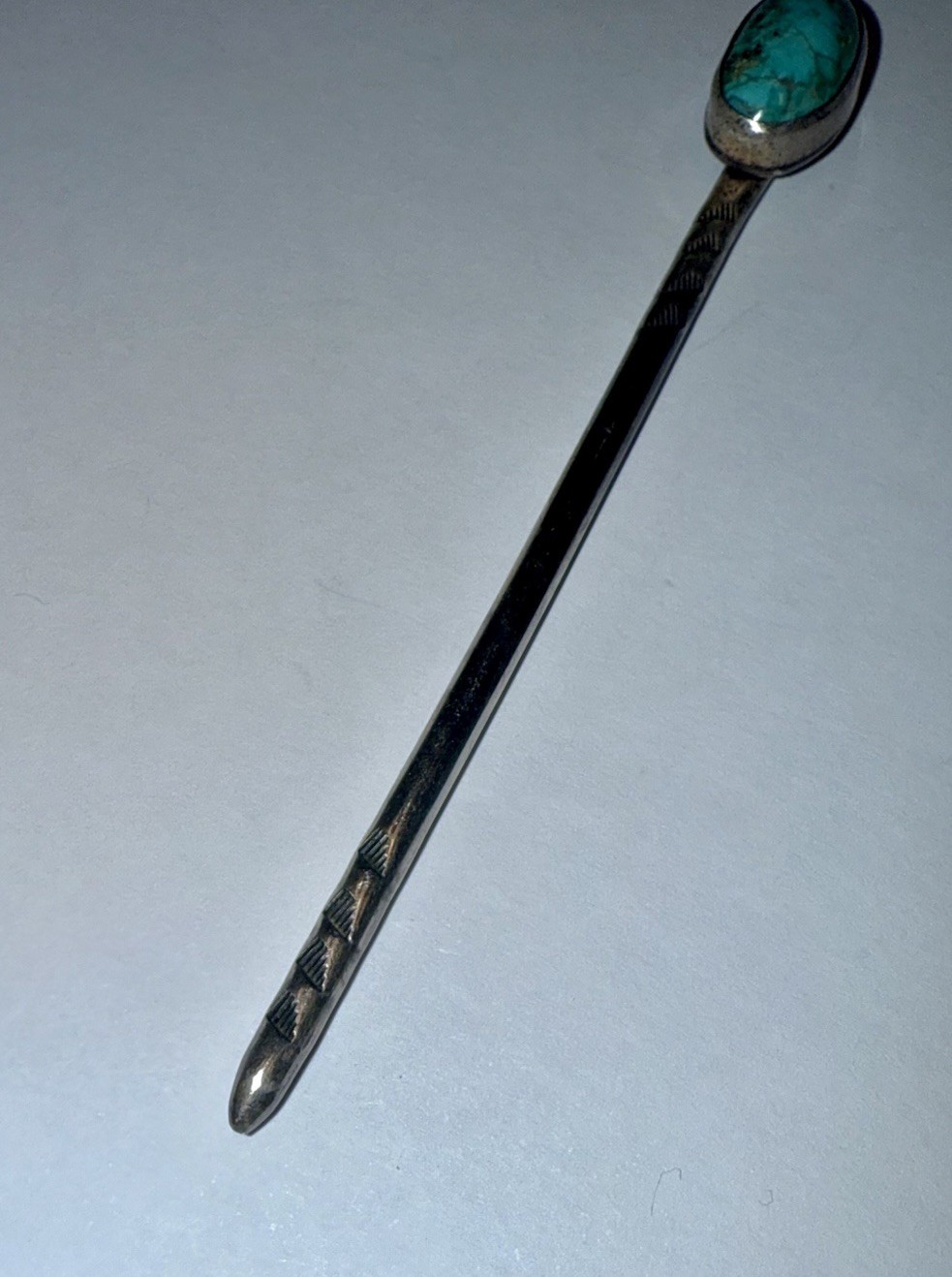 Native American Solid Sterling Silver Natural Tur… - image 4