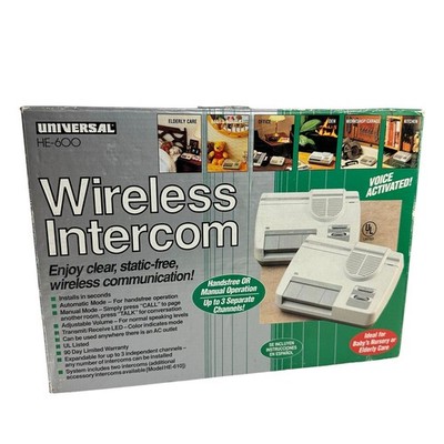 UNIVERSAL MODEL HE-600 Wireless Intercom Baby/Elderly Monitor New Open Box