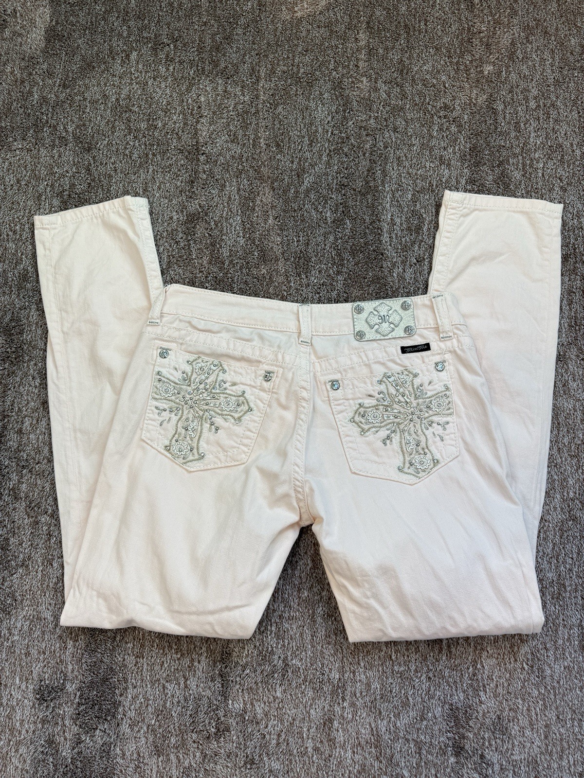 Miss Me Women's Jeans Embroidered Cross Skinny 