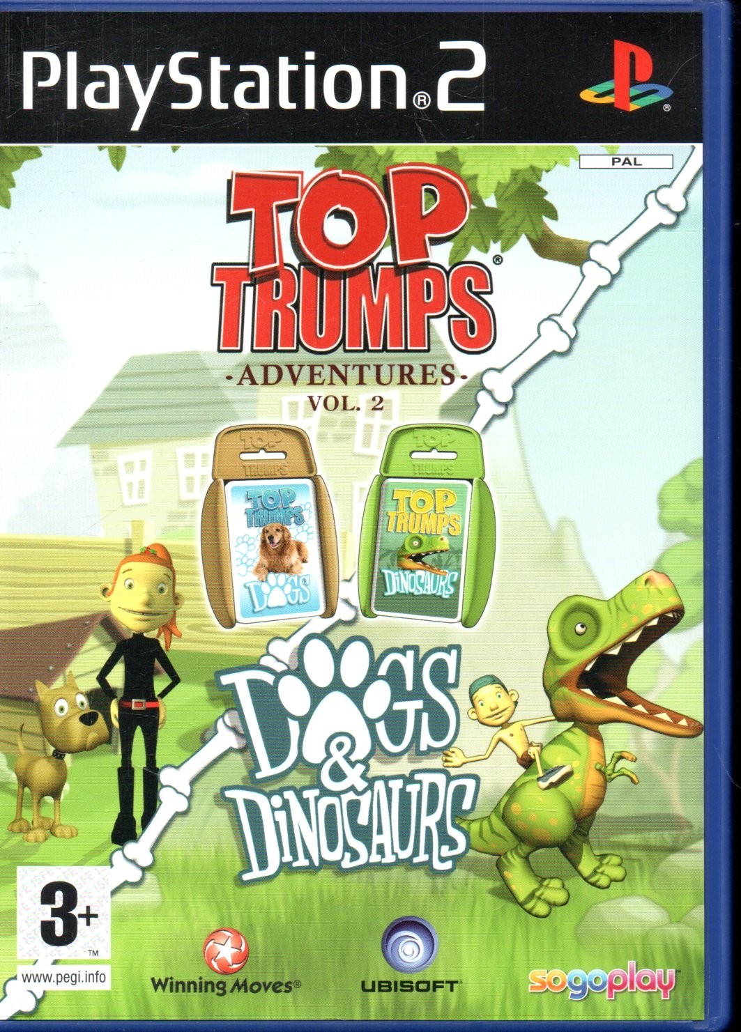TOP TRUMPS - Dogs & Dinosaurs - Sony PS2 Playstation 2 Game *NEW (Unsealed)*