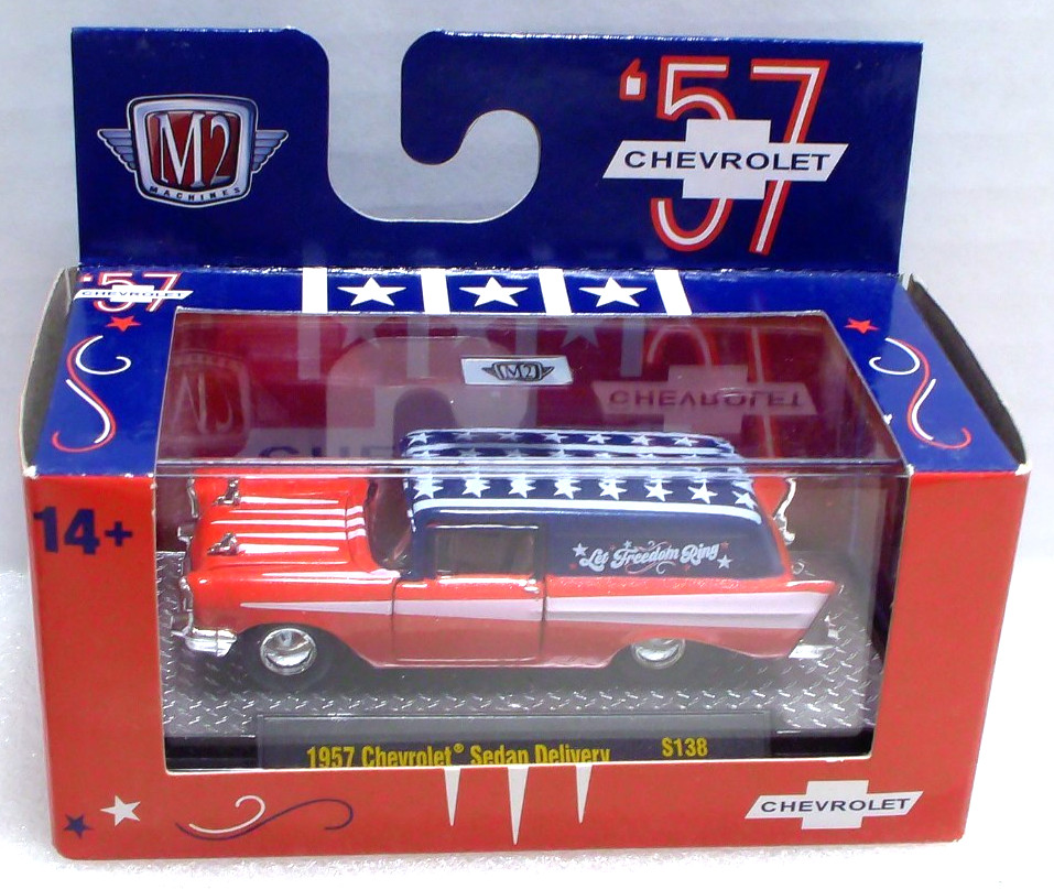 M2 Machines Let Freedom Ring 1957 Chevrolet Sedan Delivery 1:64 Diecast