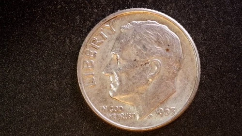 1963 P Roosevelt Dime 10c - 90% Silver US Dime FREE SHIPPING AND TRACKING  001