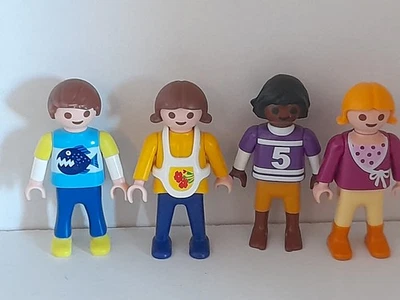 Playmobil personnage lot 4 enfants mixtes école maison moderne city life bus - Photo 1/2