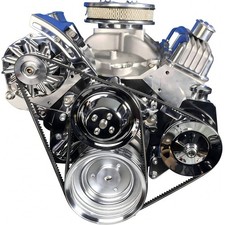 Small Block Chevy Sbc 283 302 305 350 400 V-belt Kit Long Water Pump Alt Ps