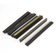 10pcs Right Angle Female PCB Header 40 Way 2.54mm Pitch Connector Black