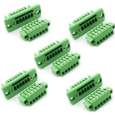 5 Set 6Pin 3.81mm Pitch Screw Terminal Block Connector 8A 300V 1628AWG Wire