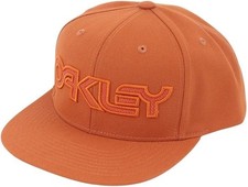 Oakley Men's Meshed B1b Flat Brim Snap Back Hat Ginger One Size