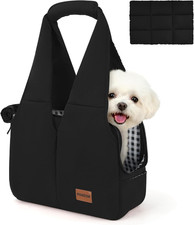 Dog Purse Carrier for Small Dogs and Cats, Soft-Sided Pet Tote Bag with 6 Large