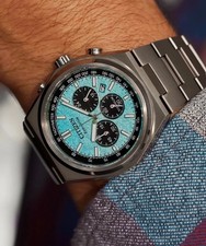 Amazing Condition Citizen Eco-Drive CA4610-85M Men's Wristwatch Blue Dial