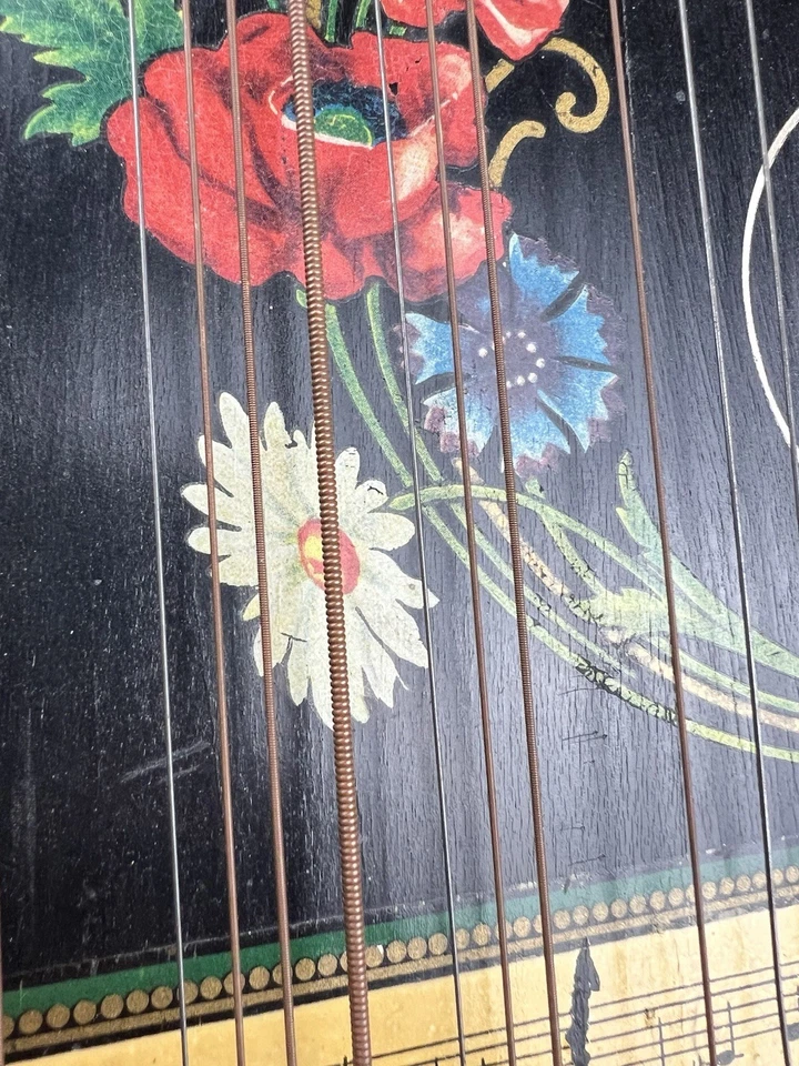 VNTG JUBELTONE KONZERT SALON HARFE QURLITATSMARKE ZITHER LAP HARP MUSIC GERMANY - Image 4 of 4