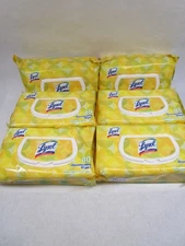Lot of 6- Lysol Disinfecting Wipes Lemon Lime Blossom Flatpack 80 Count Pack New