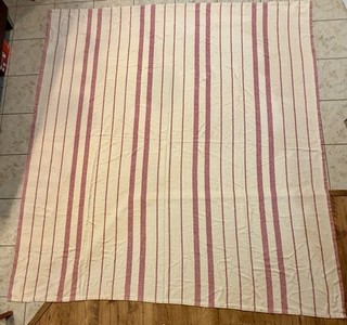 Ralph Lauren Home Collection Blanket Made In USA Queen VTG 90s Red & off White