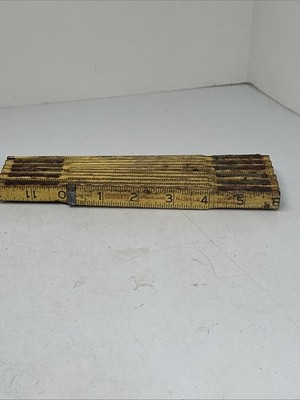 Vintage Stanley No. 166LG Stanguard Folding Wood Ruler Mason s Modular Rule USA