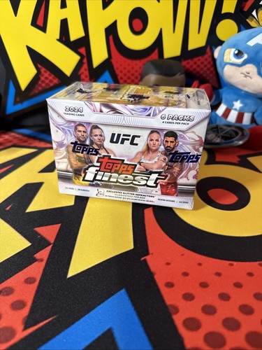 2024 Topps Finest UFC MMA Factory Sealed Blaster Box w/ 3 Glitter Refractors - Picture 4 of 5