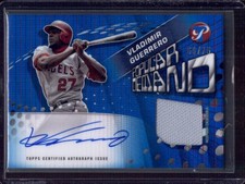 VLADIMIR GUERRERO 2025 Topps Pristine Blue Refractor Game Jersey Auto #66/75
