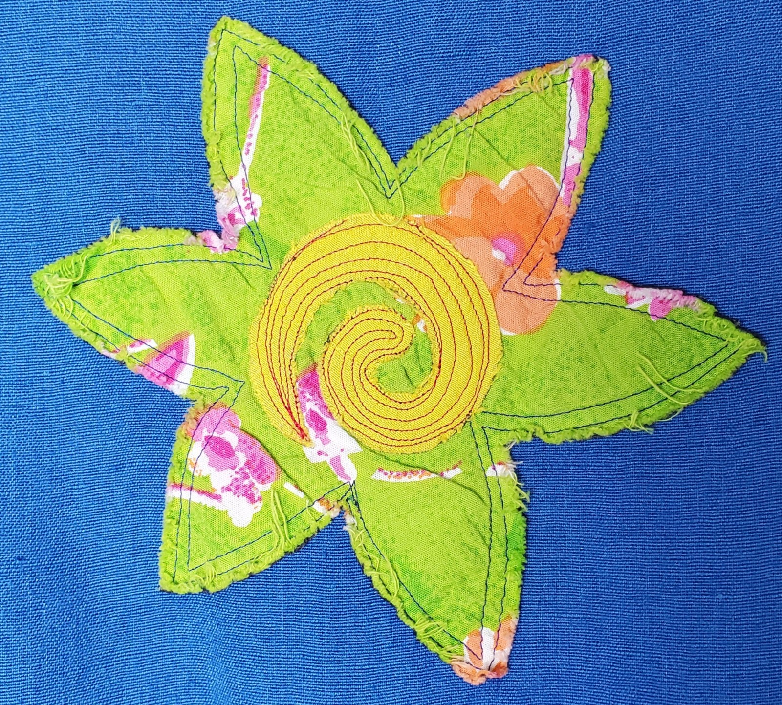 Floral Patchwork Jacket Hippie Boho Textured Art … - image 3