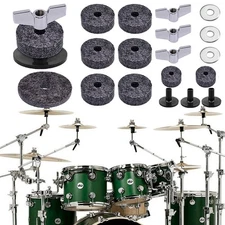 For Drum Set 18PCS Cymbal Accessories Felt Pad/Wing Nut/Cymbal Sleeve Base Kits