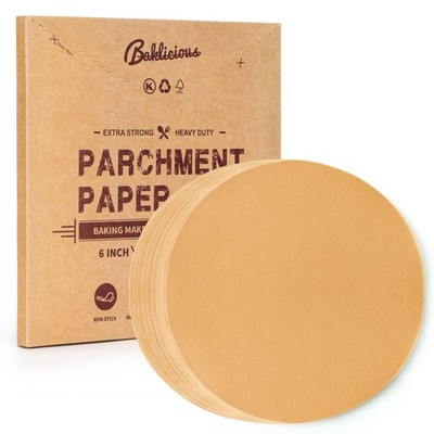 250 PCS 6 Inch Parchment Paper Rounds Non Stick Circles for Cake Baking